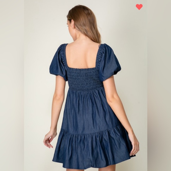 #094 Babydoll Denim Dress - Picture 4 of 4